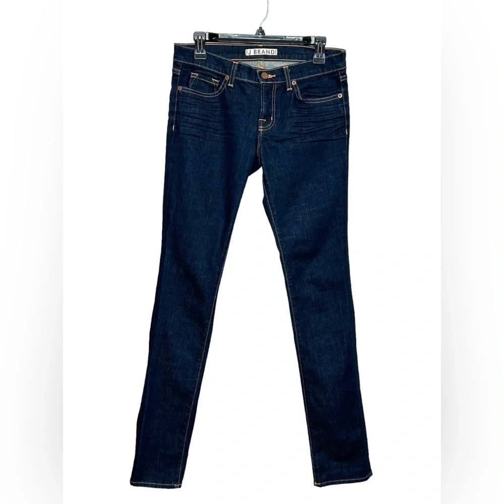 J Brand Petite Pencil Leg Jeans Sz 27 Dark Wash Ink Preppy Boho Classic Denim